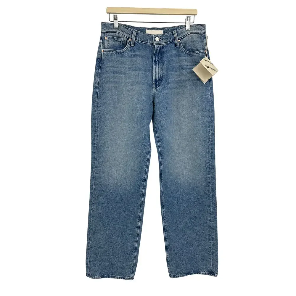 Mother Superior The Dogger Skimp Cuff Jeans Size 30 Wide Leg Leap of Face $268 - Picture 2 of 13